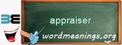 WordMeaning blackboard for appraiser